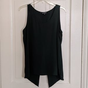 Express Dark Green Split Back Tank Size M